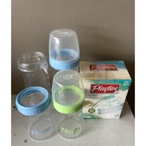Vintage Playtex Drop In Nurser Bottles 4 & 8 oz + 8oz liners box of 125 each new